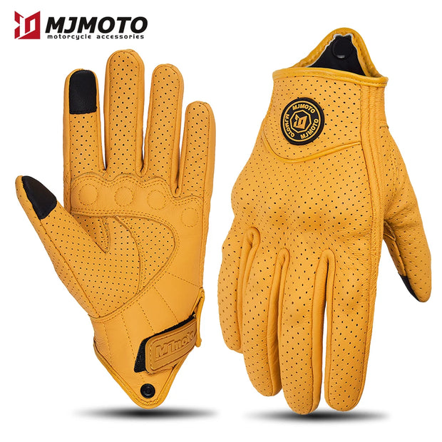 MJMOTO Tactical Goat Leather Riding Gloves