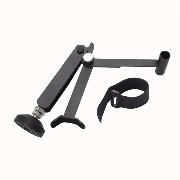 Foldable Heavy-Duty Motorcycle Lift Stand – Adjustable Carbon Steel Frame with Armrest Support