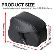 Universal Motorcycle Saddlebags – PU Leather Storage for Any Ride