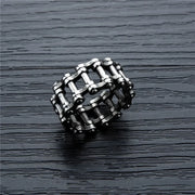 Vintage Motorcycle Chain Ring – Industrial Biker Style for Men & Women | Low Riders MC Collection