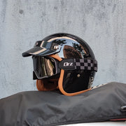 Retro-Style Motorcycle Half Helmet