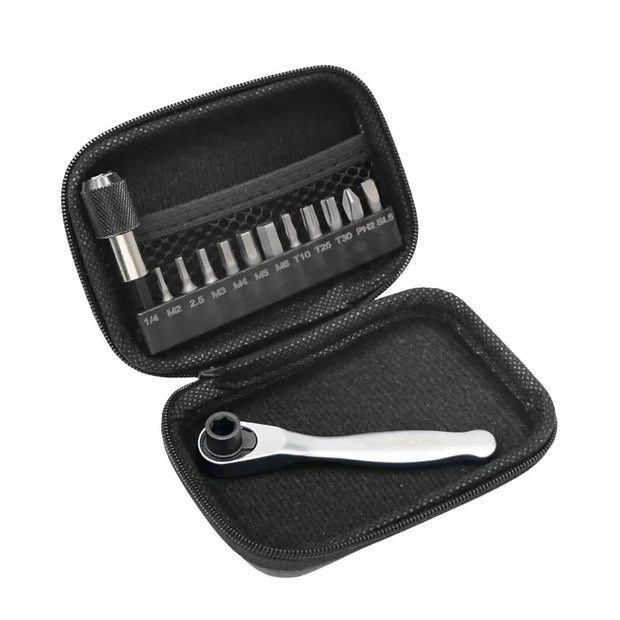 RIDERRACE 12-in-1 Ratchet Screwdriver Set with Allen Key and Bit Heads