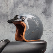 Retro-Style Motorcycle Half Helmet