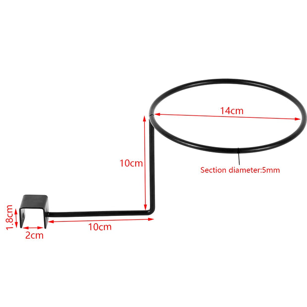 Wall-Mount Motorcycle Helmet Rack – Black Steel Holder for Hats, Helmets, Coats