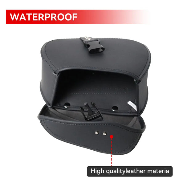 Universal Motorcycle Saddlebags – PU Leather Storage for Any Ride