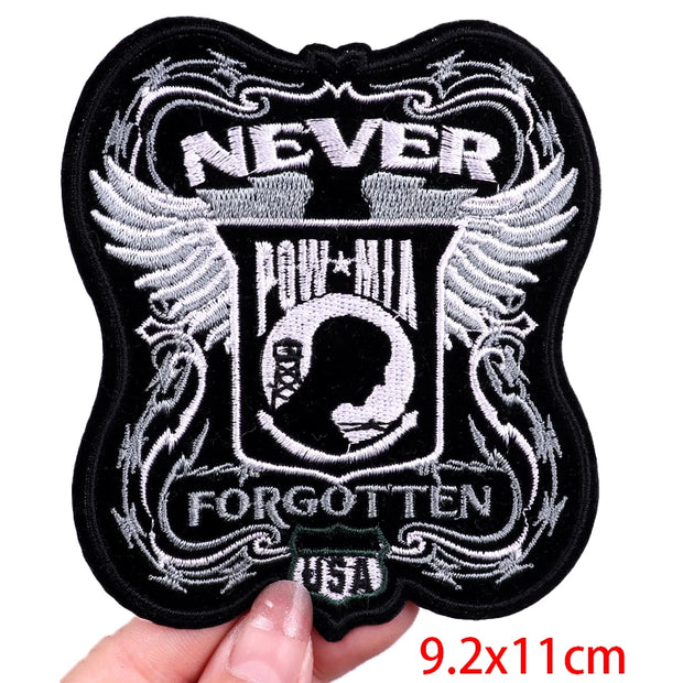 "Ride Hard" Embroidered Biker Patch Set – Iron-On Motorcycle Badges for Jackets, Vests & Gearheads