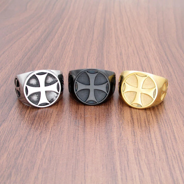 Iron Cross Biker Ring – 316L Stainless Steel Vintage Punk Rider Jewelry | Low Riders MC