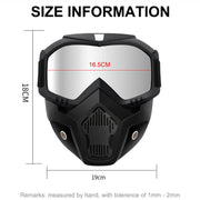 Full Face Motorcycle Goggle Mask – Anti-Fog Dustproof Riding Goggles with Removable Face Shield