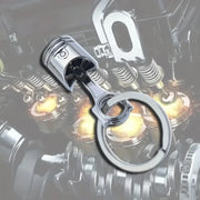 Metal Engine Piston Keychain – Motorcycle & Car Accessory Pendant – Zinc Alloy – Creative Auto Gift