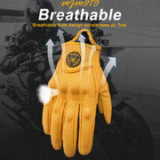 MJMOTO Tactical Goat Leather Riding Gloves