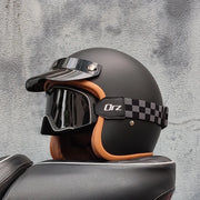 Retro-Style Motorcycle Half Helmet