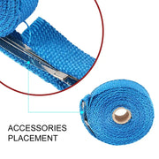 5M Fiberglass Exhaust Wrap Heat Shield Tape – Motorcycle Thermal Header Pipe Insulation with Stainless Steel Ties