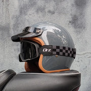 Retro-Style Motorcycle Half Helmet
