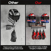 Motorcycle Helmet Wall Mount Wooden Shelf
