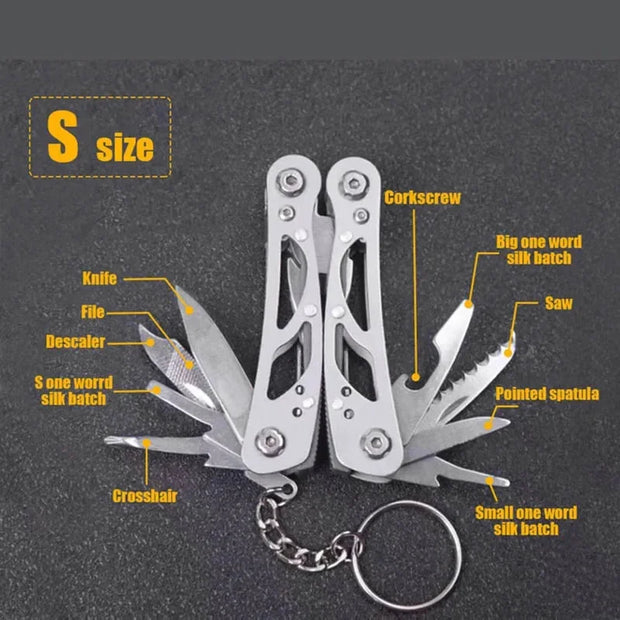 Compact Stainless Steel Multi-Function 12-in-1 Tool