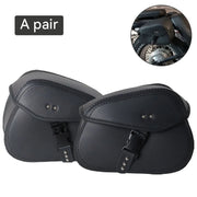 Universal Motorcycle Saddlebags – PU Leather Storage for Any Ride