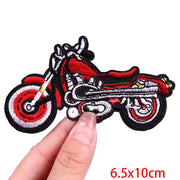 "Ride Hard" Embroidered Biker Patch Set – Iron-On Motorcycle Badges for Jackets, Vests & Gearheads