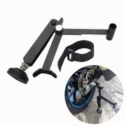 Foldable Heavy-Duty Motorcycle Lift Stand – Adjustable Carbon Steel Frame with Armrest Support