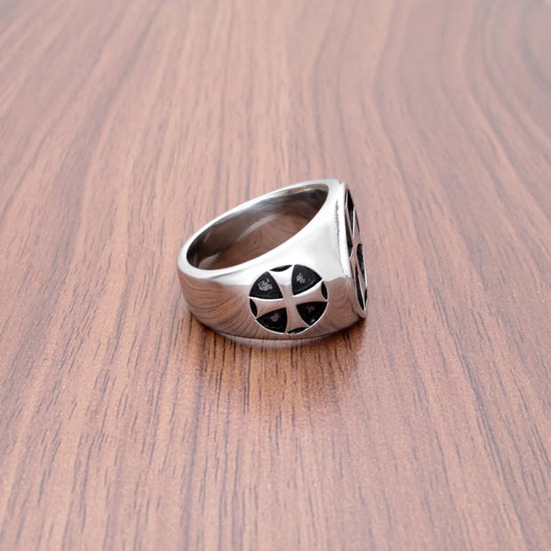 Iron Cross Biker Ring – 316L Stainless Steel Vintage Punk Rider Jewelry | Low Riders MC