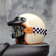 Retro-Style Motorcycle Half Helmet
