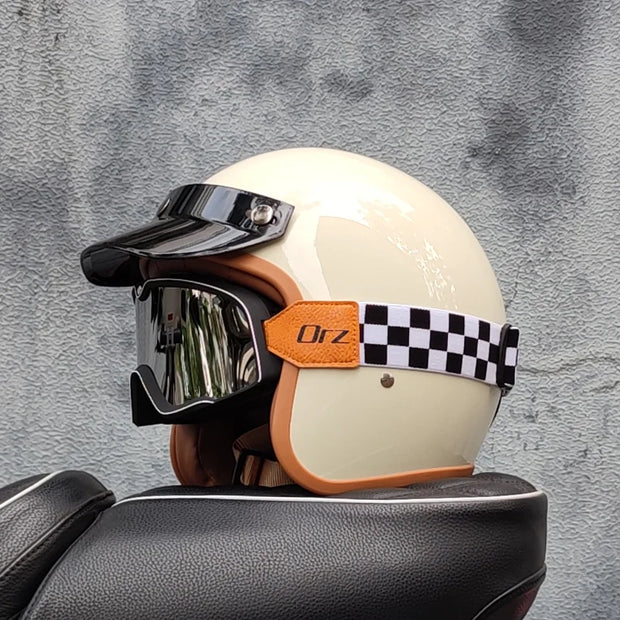 Retro-Style Motorcycle Half Helmet