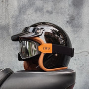 Retro-Style Motorcycle Half Helmet