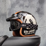 Retro-Style Motorcycle Half Helmet