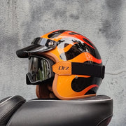 Retro-Style Motorcycle Half Helmet
