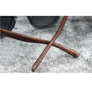 Vintage Biker-Style Sunglasses | UV400 Retro Rider Shades with Wood-Texture Arms