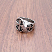 Iron Cross Biker Ring – 316L Stainless Steel Vintage Punk Rider Jewelry | Low Riders MC