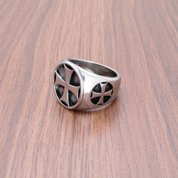 Iron Cross Biker Ring – 316L Stainless Steel Vintage Punk Rider Jewelry | Low Riders MC