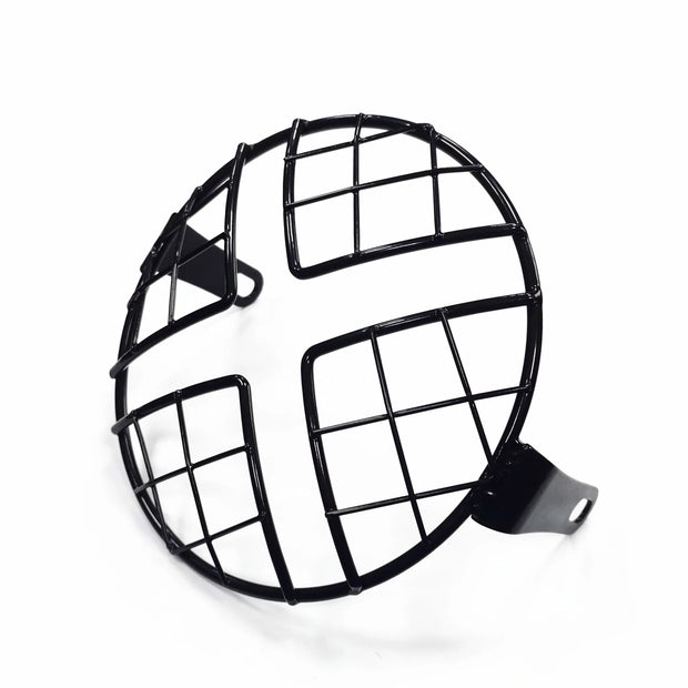 Motorcycle Universal Vintage Headlight Protector Grill Light Lamp Cover