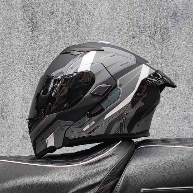 Motorcycle Helmet  ORZ Z-169 | Flip-Up Full Face Dual Visor Helmet