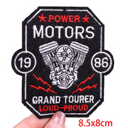 "Ride Hard" Embroidered Biker Patch Set – Iron-On Motorcycle Badges for Jackets, Vests & Gearheads