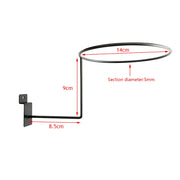 Wall-Mount Motorcycle Helmet Rack – Black Steel Holder for Hats, Helmets, Coats