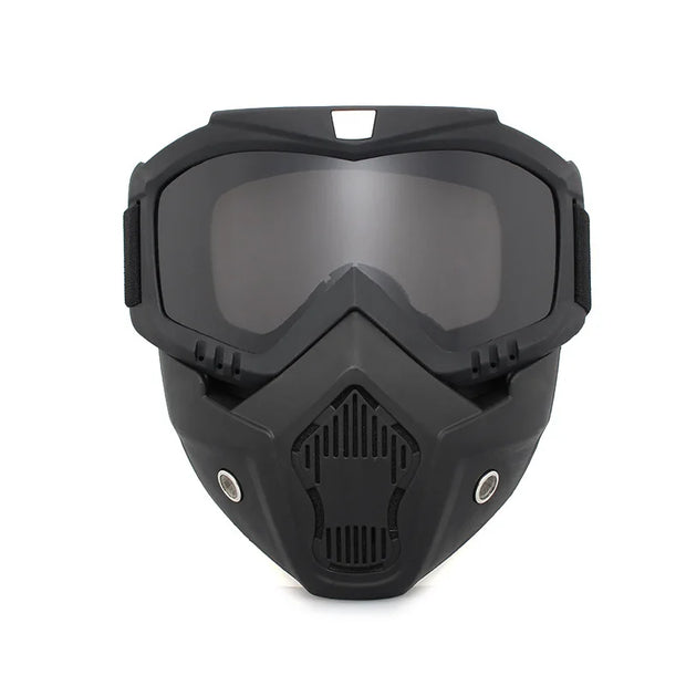 Full Face Motorcycle Goggle Mask – Anti-Fog Dustproof Riding Goggles with Removable Face Shield