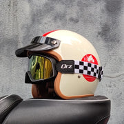 Retro-Style Motorcycle Half Helmet