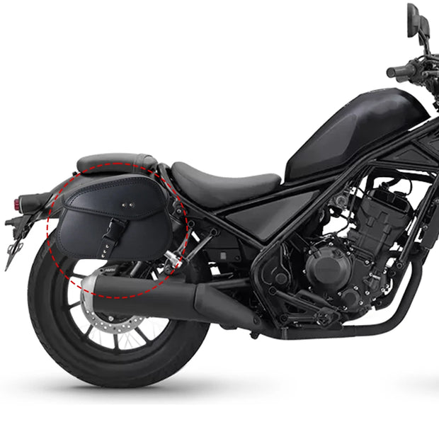Universal Motorcycle Saddlebags – PU Leather Storage for Any Ride