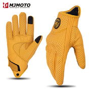 MJMOTO Tactical Goat Leather Riding Gloves