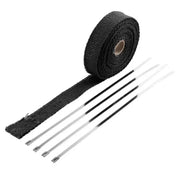 5M Fiberglass Exhaust Wrap Heat Shield Tape – Motorcycle Thermal Header Pipe Insulation with Stainless Steel Ties