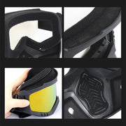 Full Face Motorcycle Goggle Mask – Anti-Fog Dustproof Riding Goggles with Removable Face Shield