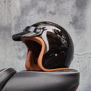 Retro-Style Motorcycle Half Helmet