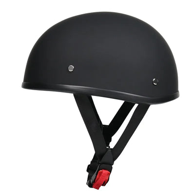 Low Riders MC Retro Half Helmet – Matte Black Cruiser Shell