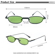 CaterSide Slim Oval Punk Sunglasses – UV400 Polarized Eyewear for Riders