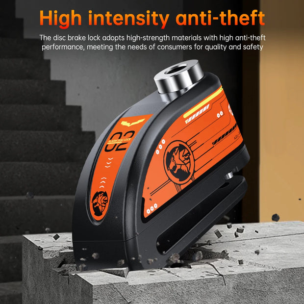Motorcycle Disc Brake Alarm Lock – Rechargeable Anti-Theft Security