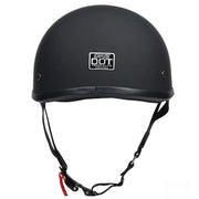 Low Riders MC Retro Half Helmet – Matte Black Cruiser Shell
