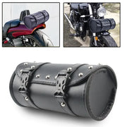 Motorcycle Fork Bag – PU Leather Saddlebag Tool Roll Storage Pouch
