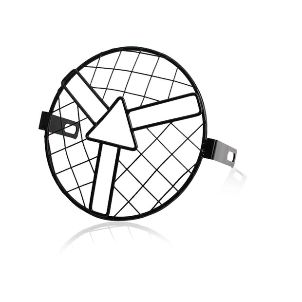 Motorcycle Universal Vintage Headlight Protector Grill Light Lamp Cover
