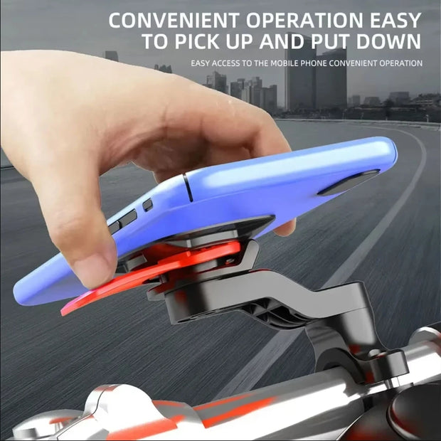 Motorcycle & Bicycle Phone Mount – 360° Handlebar Holder