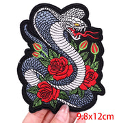 "Ride Hard" Embroidered Biker Patch Set – Iron-On Motorcycle Badges for Jackets, Vests & Gearheads